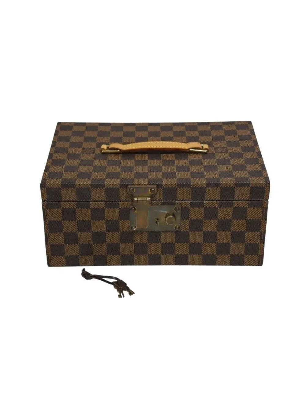 Louis Vuitton Damier Box Order Brown Leather Gold
